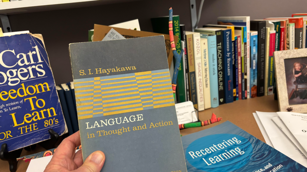 The book, Language in Thought and Action by S.I. Hayakwawa.